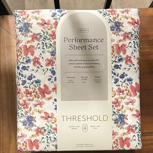 Threshold Floral Cotton Sheet Set - Queen